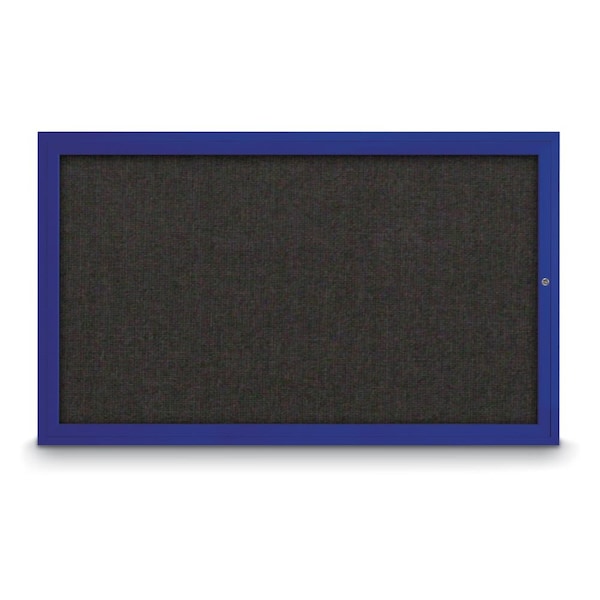Hinge-less Radius Corkboard, 18"x24", Satin Alum Frame/Black